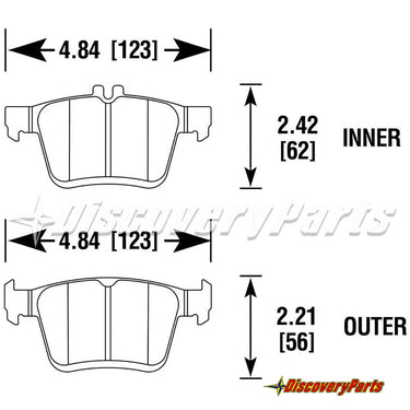 Carbotech VW Golf R, Audi A3 Rear Brake Pad Set CT1761